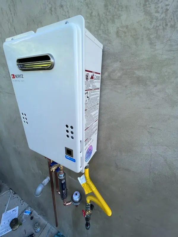 Tankless water heater installation for The Ponderosa homes